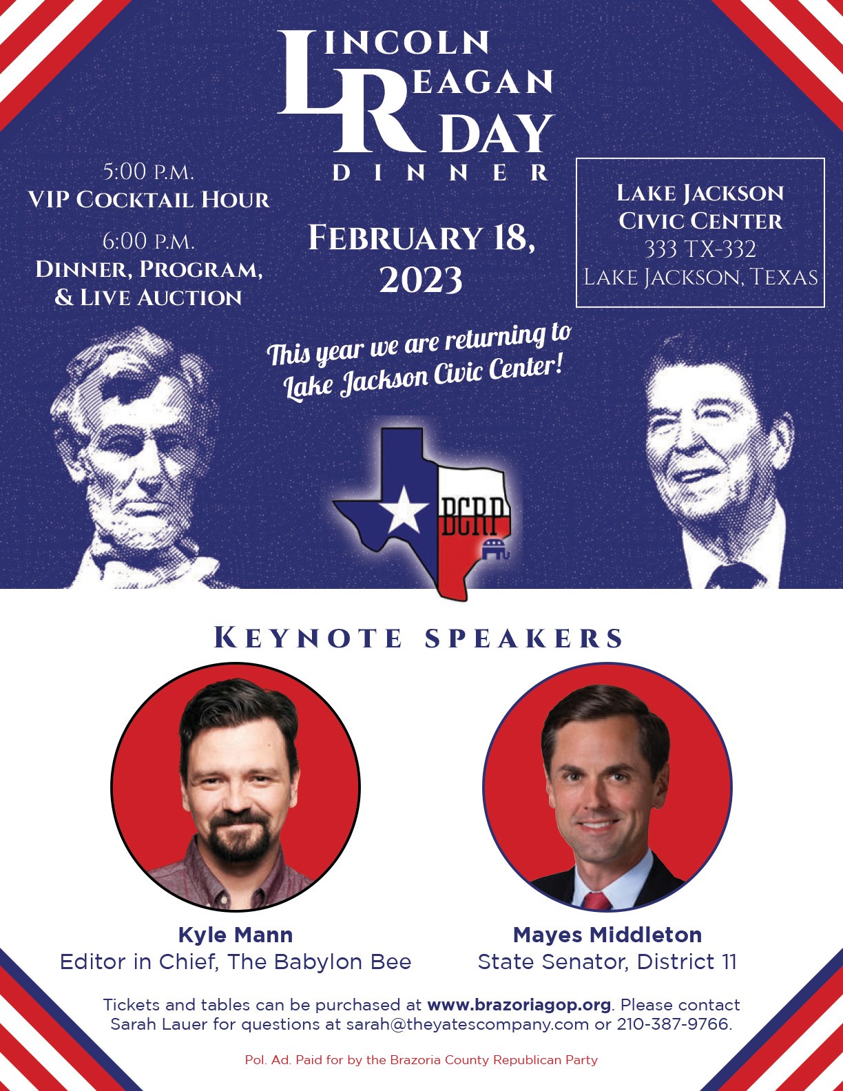 Lincoln Reagan Day Dinner - brazoriaGOP.org